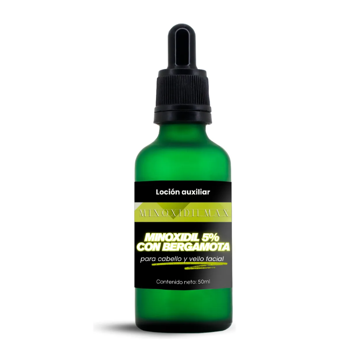 Locion Minoxidil 5% Y Bergamota Auxiliar 50ml Para Barba