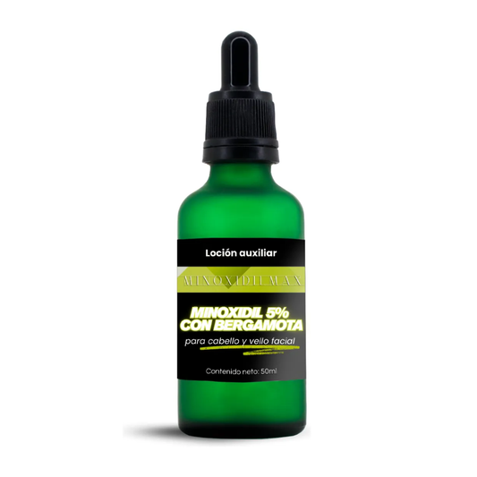 Locion Minoxidil 5% Y Bergamota Auxiliar 50ml Para Barba