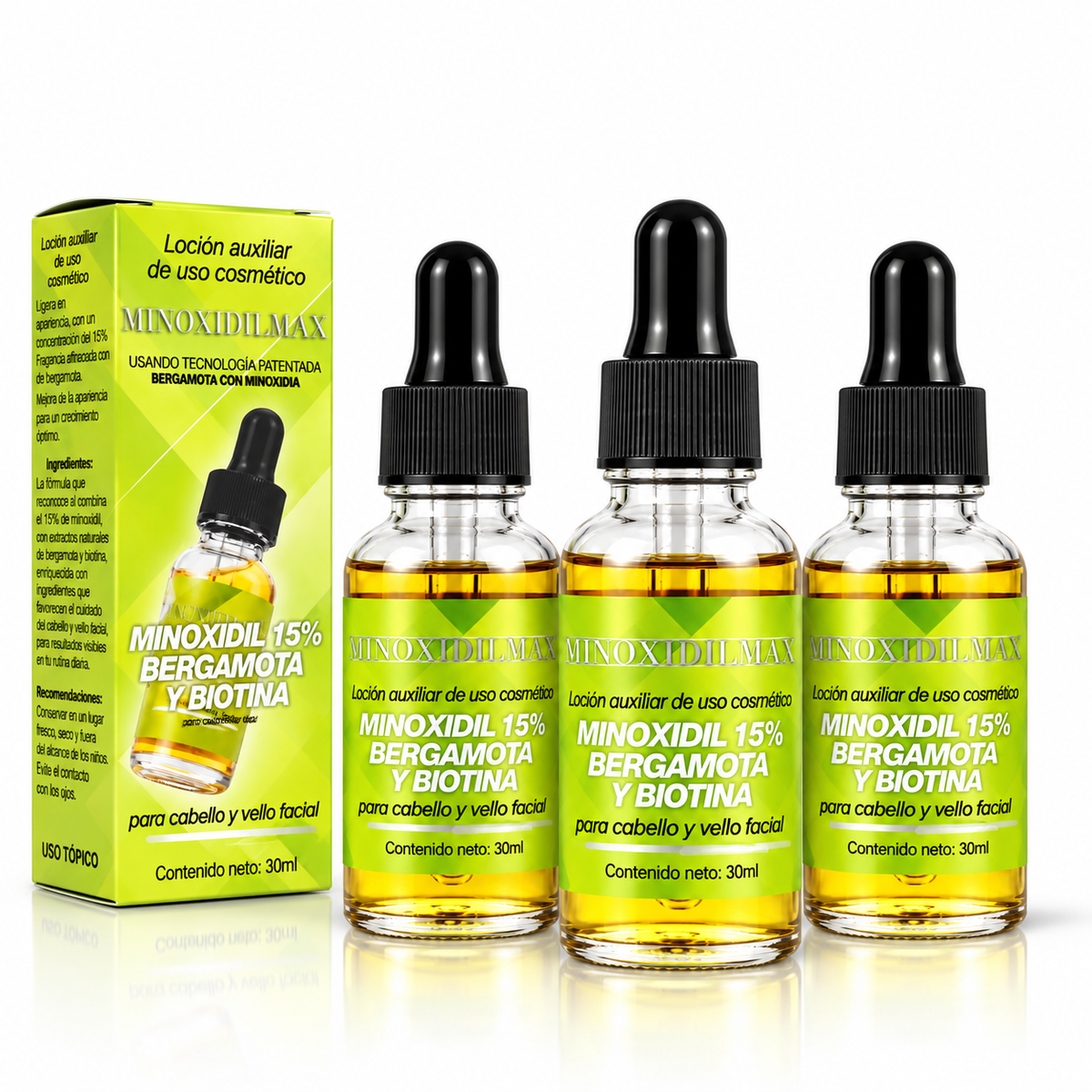 Tratamiento Capilar con Tecnología Patentada - Loción  + Bergamota + Biotina ENVIO GRATIS