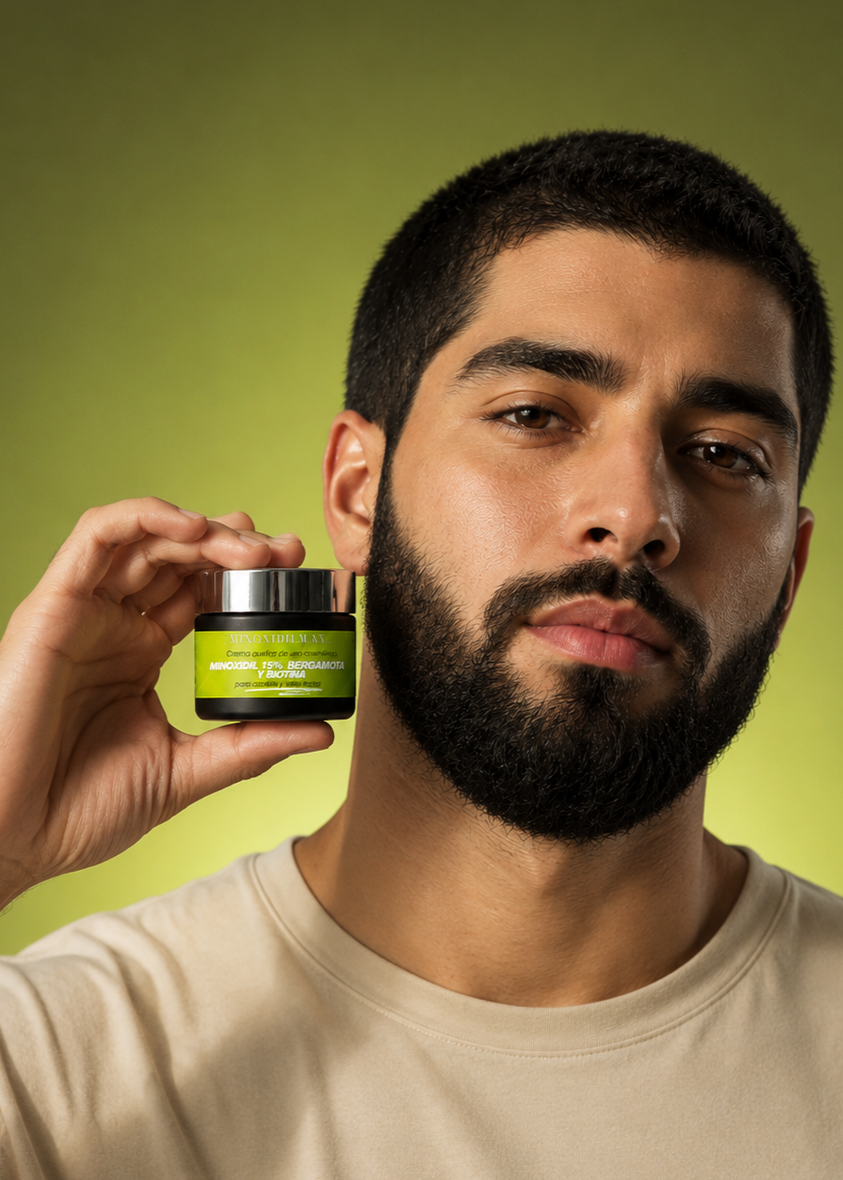 Barba, Bigote, Cejas Y Cabello Minoxidilmax 15% Crema 60g
