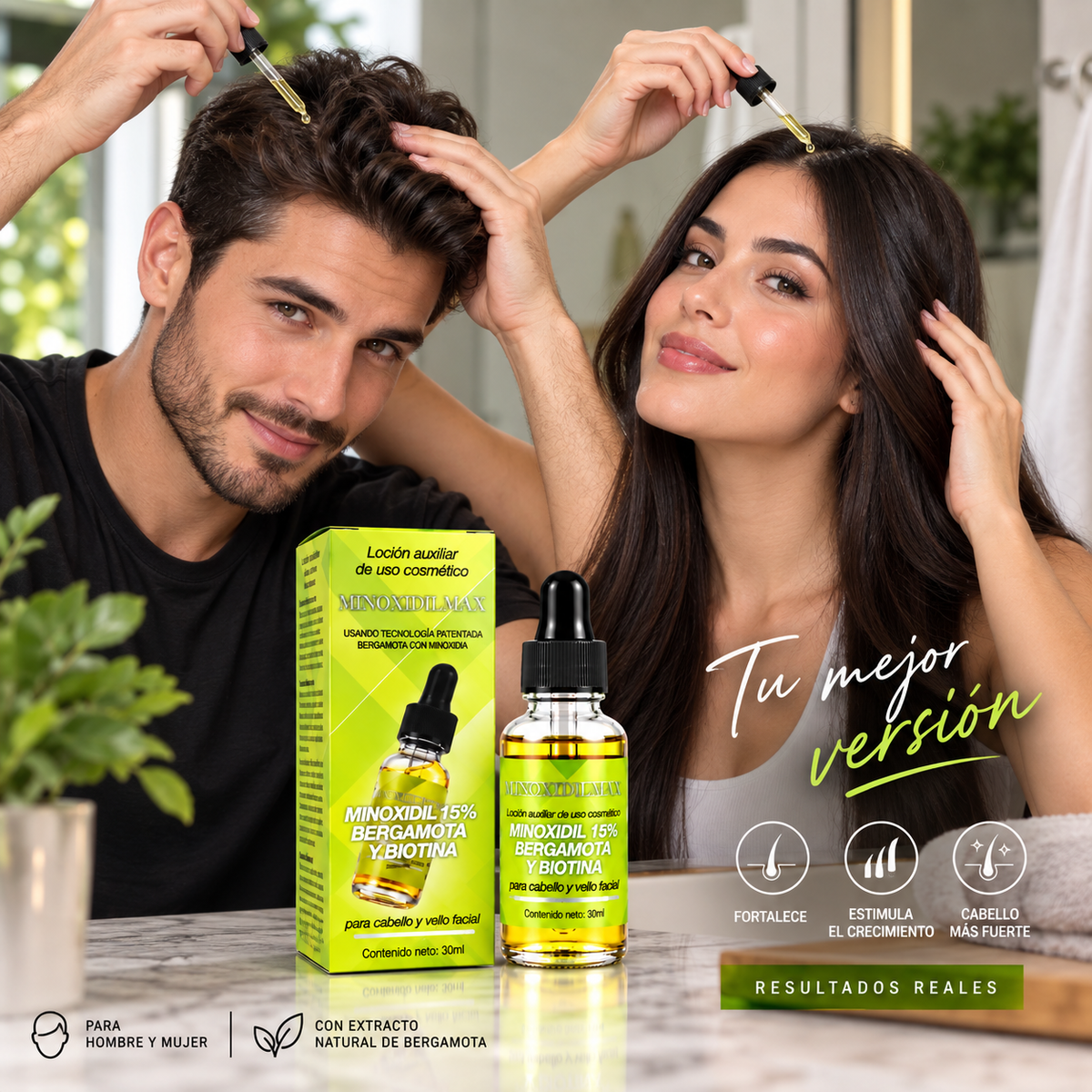 Tratamiento Capilar con Tecnología Patentada - Loción  + Bergamota + Biotina ENVIO GRATIS