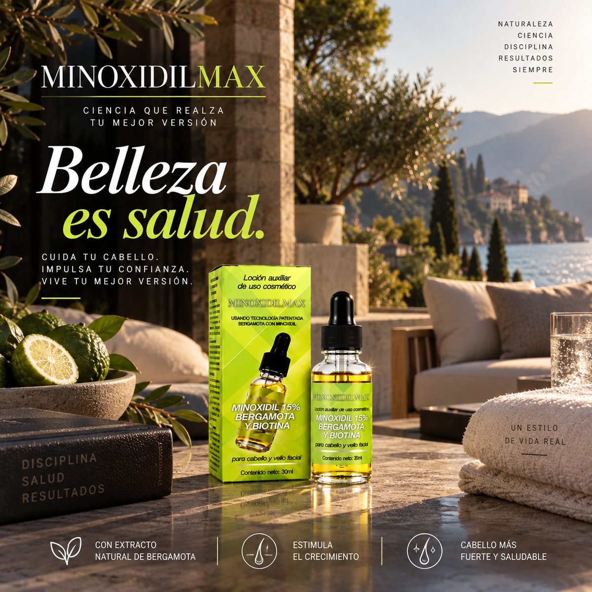 Tratamiento Capilar con Tecnología Patentada - Loción  + Bergamota + Biotina ENVIO GRATIS