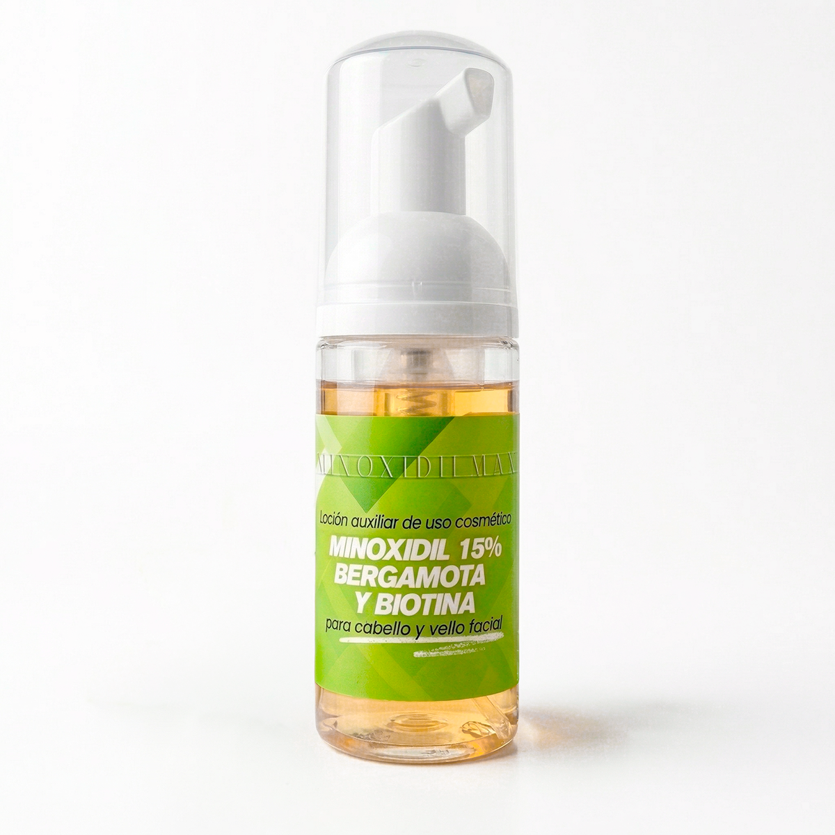Espuma Minoxidil 15% + Bergamota + Biotina Para Barba 50ml